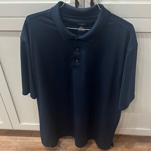 Van Heusen Men’s Ribbed Navy Blue Polo Shirt Size 3XLT